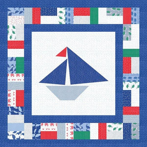 New! Set Sail - Quilt Pattern - Designed by Stacie Bloomfield - Uses Ahoy fabric By Charley Machicote for Gingiber - MODA - New Designer! - RebsFabStash
