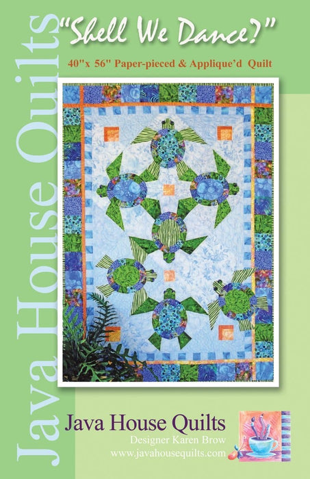 New! "Shell We Dance?" - Pattern - designed by Karen Brow for Java House Quilts - RebsFabStash