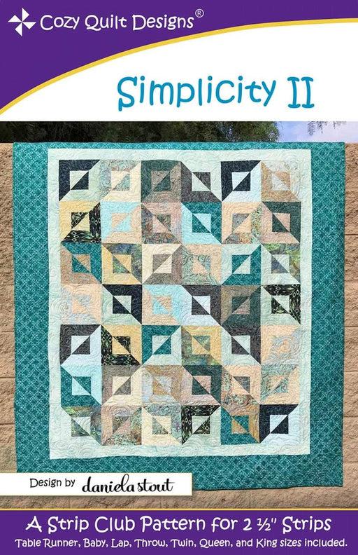 New! Simplicity II - Quilt Pattern - Cozy Strip Club - Cozy Quilt Designs - designed by Daniella Stout - RebsFabStash