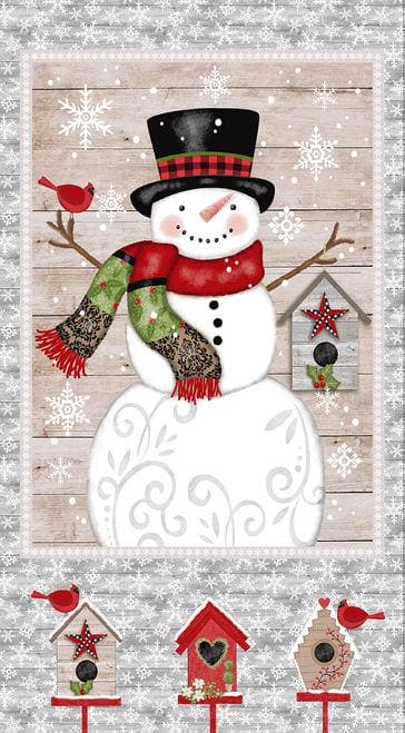 NEW! Snow Place Like Home - by the yard - by Sharla Fults for Studio E - Tossed Heart Wreath - 5169-36 Tan - RebsFabStash