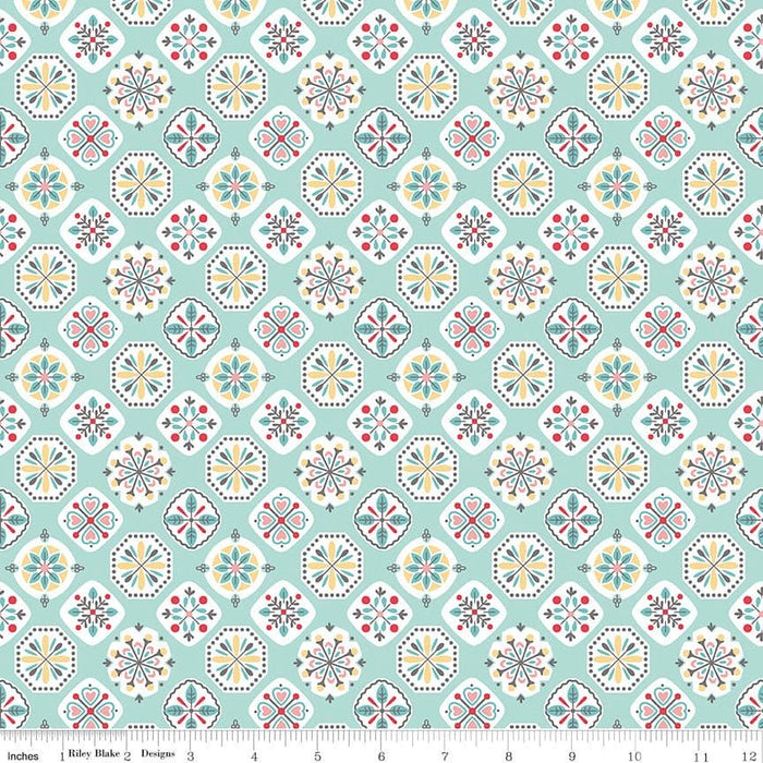 NEW! Stitch Fabric Collection by Lori Holt - Per Yard - Floral - Riley Blake Designs - C10920-COTTAGE - RebsFabStash