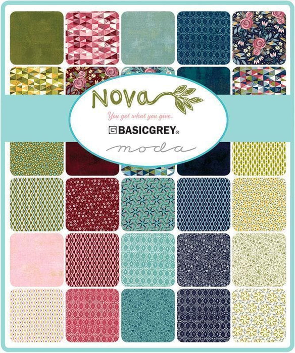 NEW! Stolen Kisses -Uses Nova fabrics - PATTERN - MODA - by Basic Grey - Gorgeous! Charm pack or Layer Cake pattern! - RebsFabStash