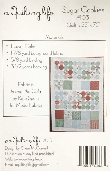 New! Sugar Cookies Layer Cake Quilt- Quilt Pattern by A Quilting Life Designs - Sherri McConnell #103 - RebsFabStash