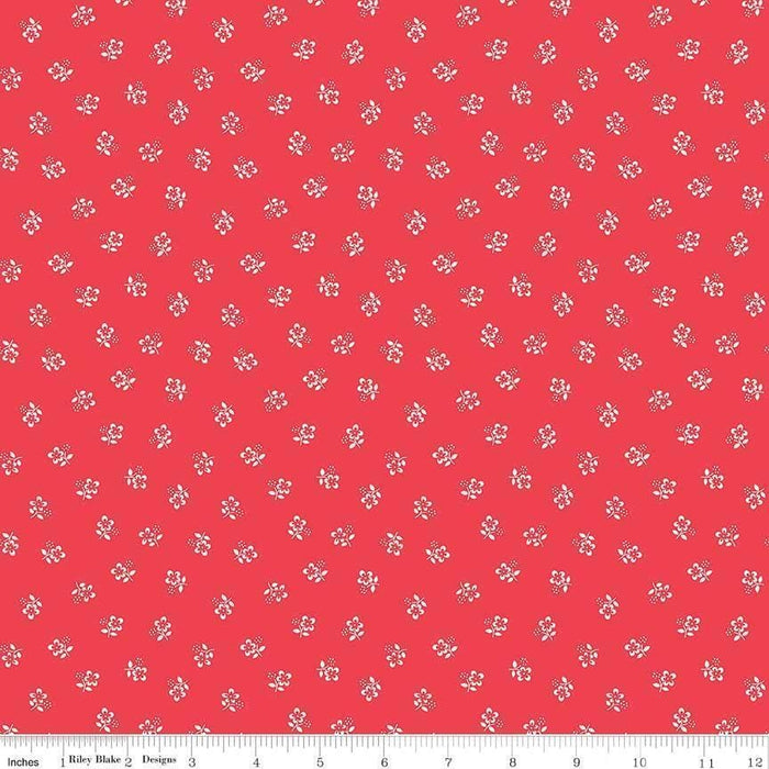 NEW! Sugarhouse Park - per yard - Riley Blake Designs - by Amy Smart - Red Stripe - white stripes on Red- C8895 - RED - RebsFabStash