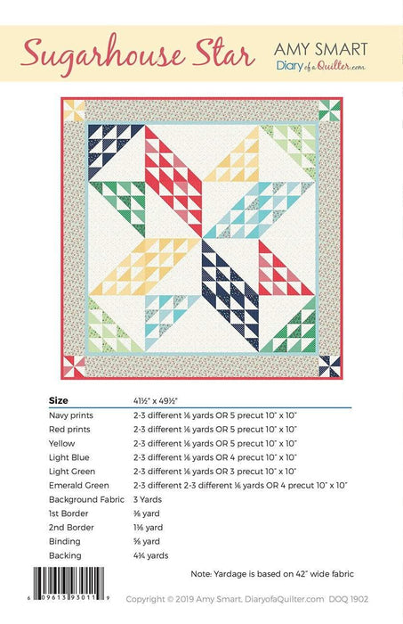 New! Sugarhouse Star - Quilt Pattern by Amy Smart - RebsFabStash