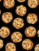 New! Sweet Tooth - per yard- Timeless Treasures - Tossed Realistic Cookies - GM-C8550 Black - RebsFabStash