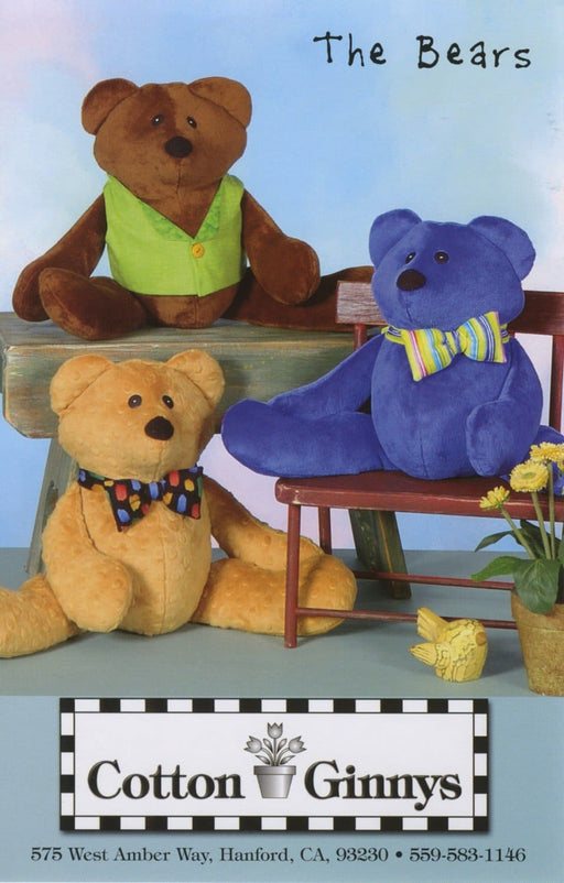 New! The Bears - Pattern - by Cynthia Rose & Helen Beverlin - Cotton Ginny's - RebsFabStash