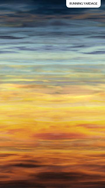 The View From Here - Sand and Sky - per yard - by Northcott Studio - Sunset over the Ocean - RebsFabStash