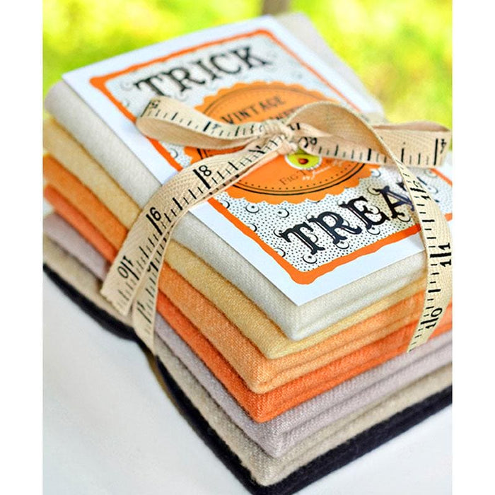 New! Trick Or Treat Wool Bundle - (7) 9" x 17" pieces - Joanna Figueroa - Fig Tree & Co - MODA - Hand Over Dyed Wools - Weeks Dye Works - RebsFabStash