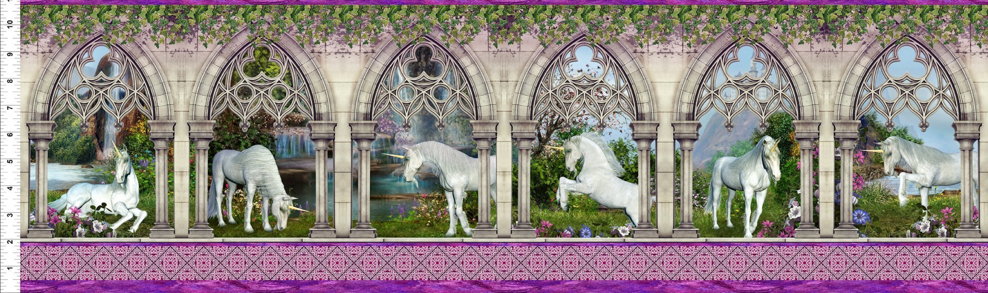 New! Unicorns - Vine - Per Yard - by In The Beginning Fabrics - Tonal, Blender, Digital Print - Green - 6UN2 - RebsFabStash