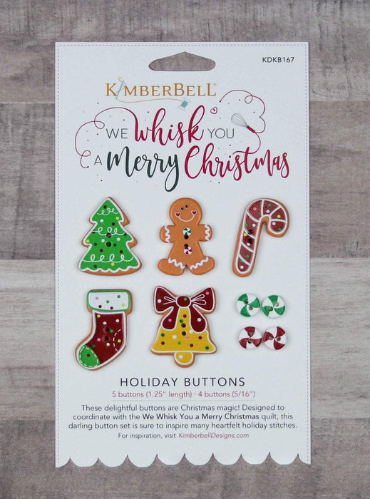 New! We Whisk You a Merry Christmas Holiday Buttons - Kimberbell Designs - RebsFabStash