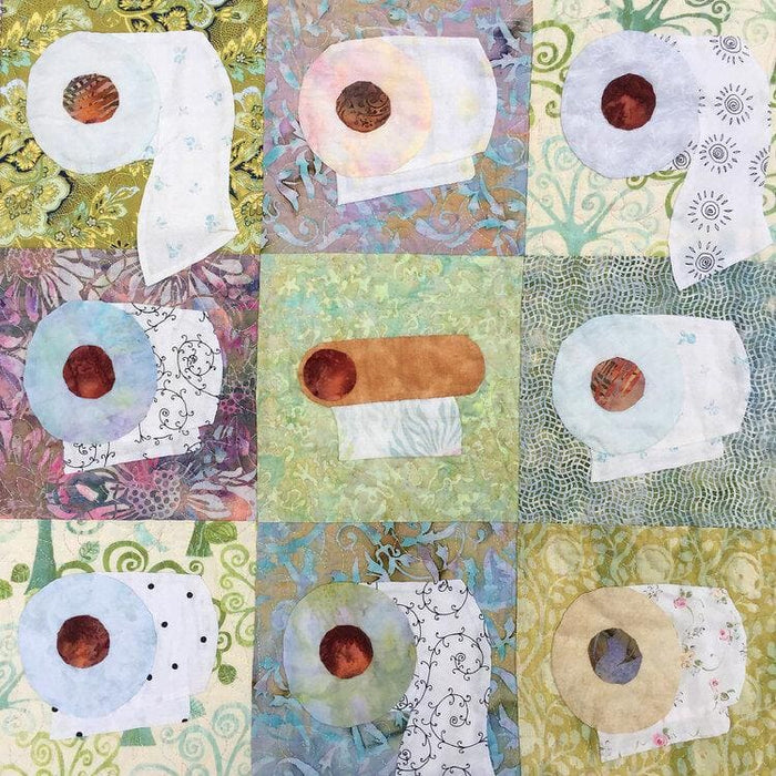 Toilet Paper Roll Wall Hangings designed by Karen Brow for Java House Quilts at RebsFabStash