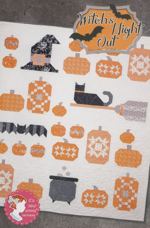 New! Witch's Night Out - Quilt Book - Quilt Pattern - Spiral Bound - Sew Emma - RebsFabStash