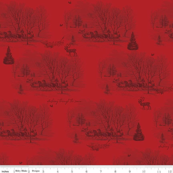NEW! Yuletide - per yard - My Mind's Eye for Riley Blake Designs - Santas - C9636-GREEN - RebsFabStash