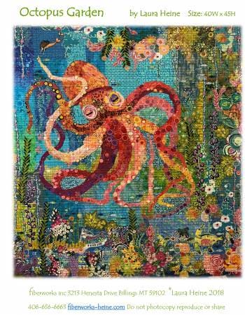 Octopus Garden Collage from Fiberworks Inc. - Quilt Pattern by Laura Heine and Peggy Larsen - RebsFabStash
