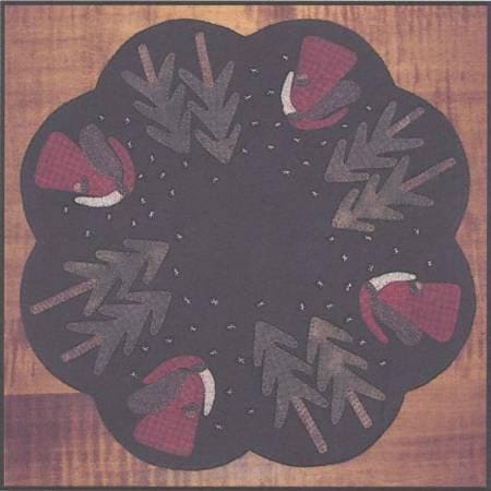 Old St. Nick Table Mat- pattern- Primitive Gatherings by Lisa Bongean -Primitive, Wool Applique, table, candle mat, precut friendly #177 - RebsFabStash