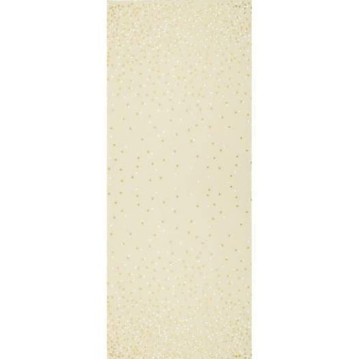 Ombre Confetti METALLIC- per yard - by Vanessa Christenson for Moda - Eggshell color with gold metallic and white dots - RebsFabStash