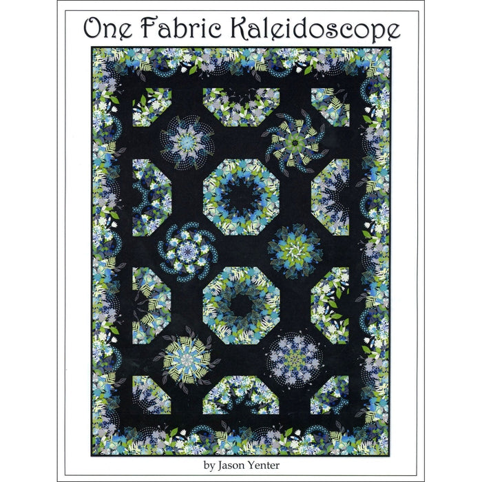 One Fabric Kaleidoscope -Quilt Pattern! Uses Unusual Gardens Fabric by Jason Yenter- Border Stripe - but works with any of his border print. - RebsFabStash