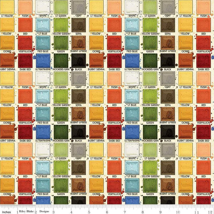 Painter's Palette - Jelly Roll (40) 2.5" strips - Rolie Polie - Janet Wecker Frisch- Riley Blake Designs - Beautiful rainbow of colors! - RebsFabStash