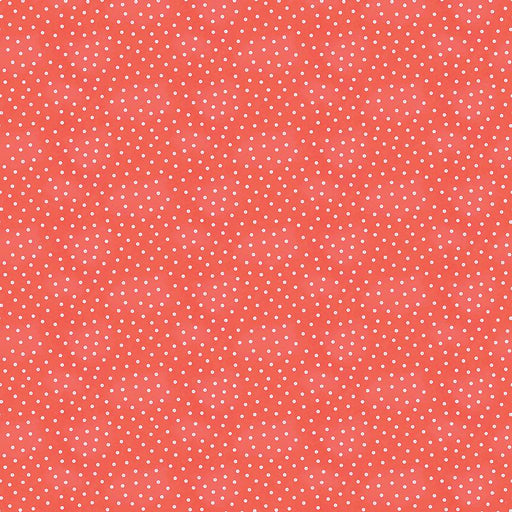 Painter's Palette - per yard - Janet Wecker Frisch- Riley Blake Designs - Coral Painter's Baby Buttons - Tiny Buttons on Coral C8940 - RebsFabStash
