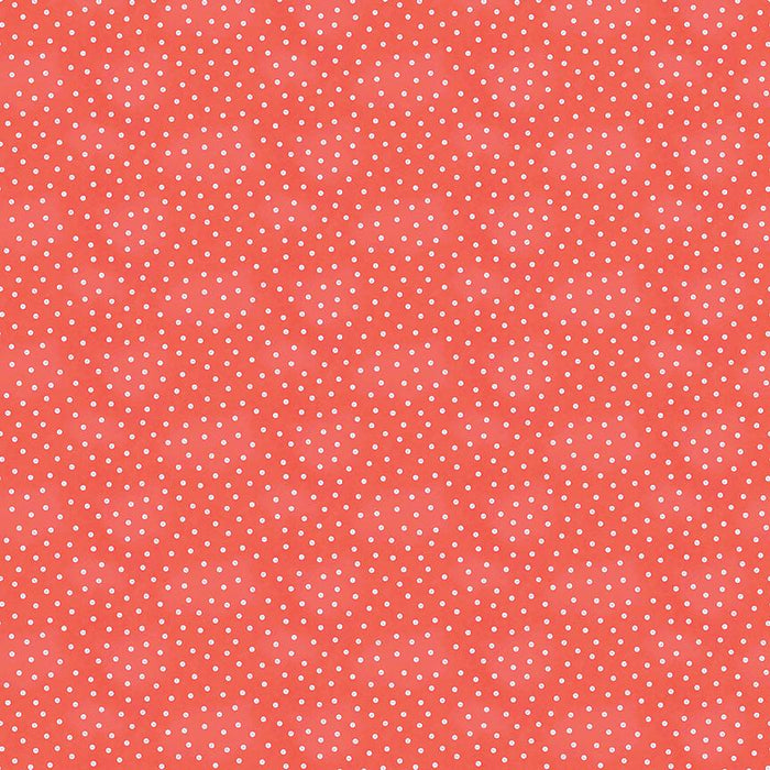 Painter's Palette - per yard - Janet Wecker Frisch- Riley Blake Designs - Coral Painter's Baby Buttons - Tiny Buttons on Coral C8940 - RebsFabStash