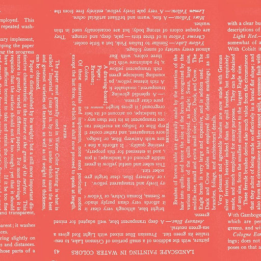 Painter's Palette - per yard - Janet Wecker Frisch- Riley Blake Designs - CORAL Painter's Watercolor Text- Text on CORAL C8942 - RebsFabStash