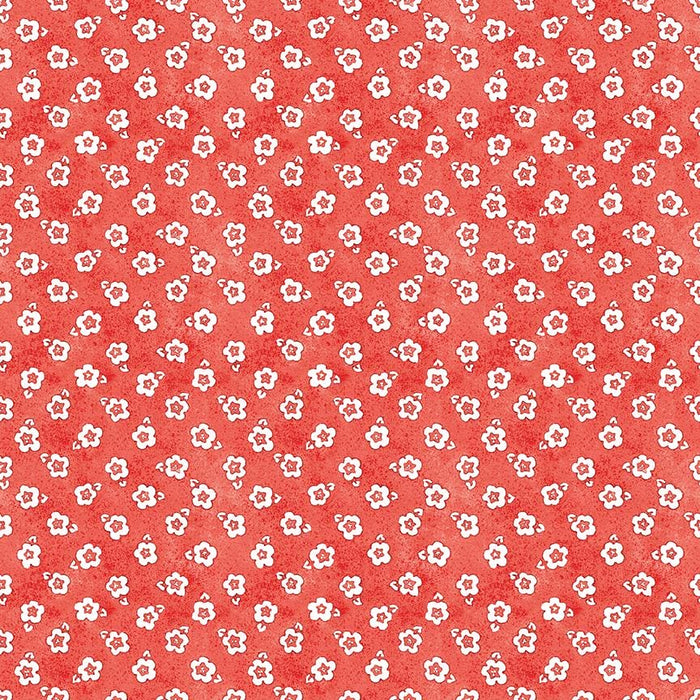 Painter's Palette - per yard - Janet Wecker Frisch- Riley Blake Designs - RED Painter's Posey - Tiny flowers on RED C8941 - RebsFabStash