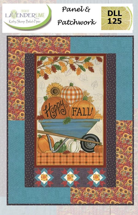 Panel & Patchwork - Quilt PATTERN - by Lavender Lime Designs - Kathy Skomp and Bekah Pipes - Autumn, fall, pumpkins - RebsFabStash