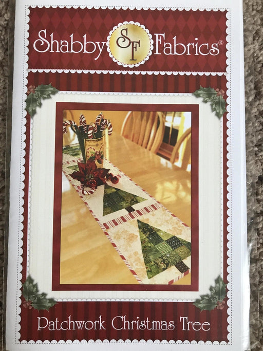 Patchwork Christmas Tree Table Runner - Pattern - by Shabby Fabrics - Winter, Christmas, Applique, scrap friendly - RebsFabStash