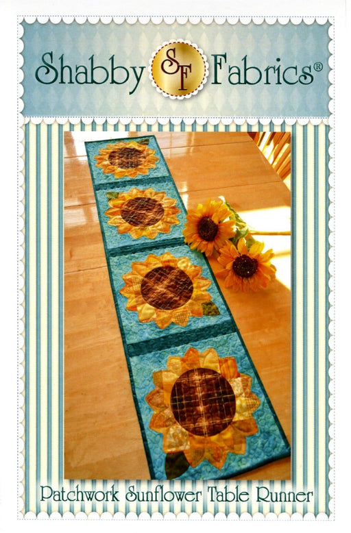 Patchwork Sunflower Table Runner - Pattern - by Shabby Fabrics - Summer, floral - RebsFabStash