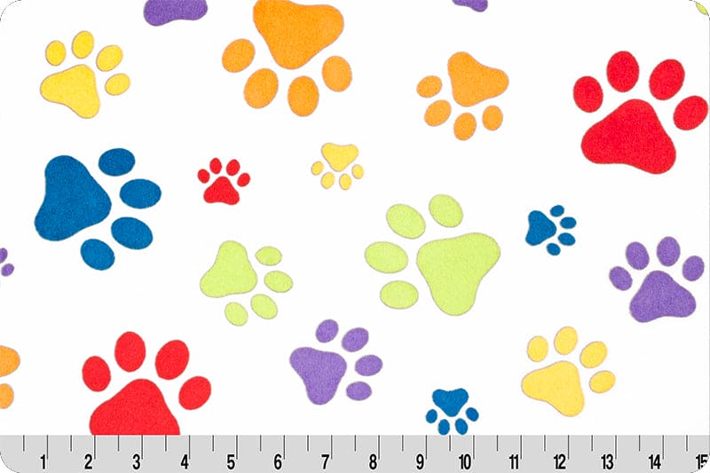 Paws Cuddle® Primary - per yard - Shannon Cuddle - Style Paws - Color Primary