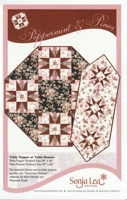 Peppermint and Pines - Pattern - Table Topper or Runner by Sonja Lea Designs - RebsFabStash