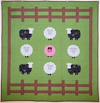 Piggy in the Middle - Quilt PATTERN - by Mimi Hollenbaugh and Pat Syta of Bound to be Quilting - features Kimberbell Basics by Maywood- BTBQ116-Patterns-RebsFabStash