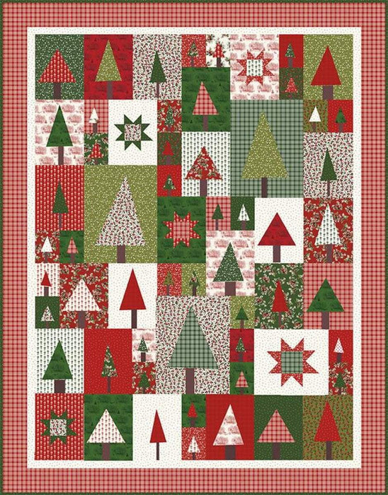 Pine Hollow Patchwork Forest - Pattern by Amy Smart - Scrappy Tree Quilt pattern - Fat Quarter Friendly! DOQ 1903 - RebsFabStash