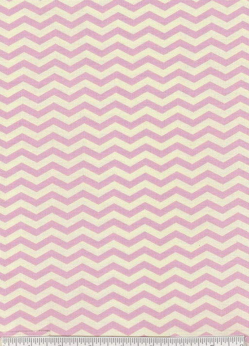 Pink and Cream Small Chevron by Free Spirit - True Colors - Heather Bailey - Sold By The Yard - RebsFabStash