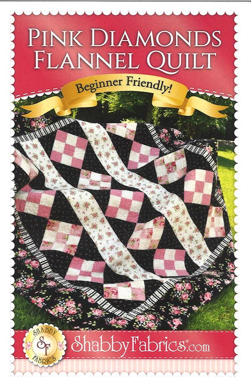 Pink Diamonds Flannel Quilt - Quilt Pattern - by Jennifer Bosworth of Shabby Fabrics - Easy for beginners! - RebsFabStash
