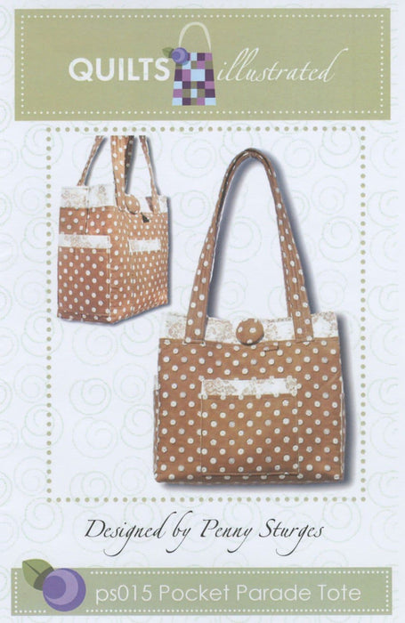 Pocket Parade Tote - Designed by Penny Sturges - Quilts Illustrated bag pattern - ps015 - RebsFabStash
