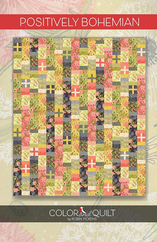 Positively Bohemian quilt pattern designed by Robin Pickens - uses Dandi Annie fabric from Moda by Robin Pickens - RebsFabStash