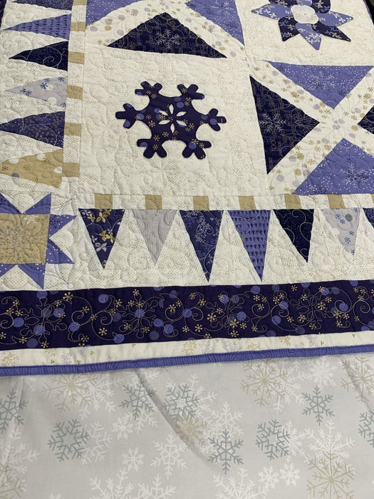 PRE-ORDER EXCLUSIVE! Holiday Retreat Quilt Kit - Uses Chill fabrics by Zen Chic - Quilt pattern by Denise Russell Options for backing! - RebsFabStash