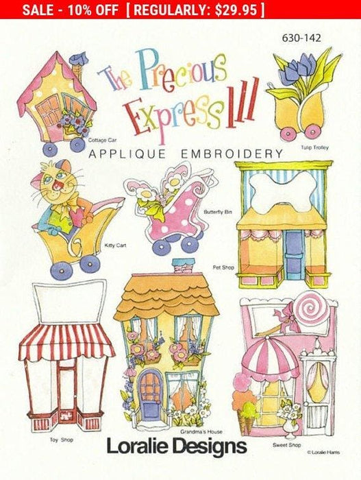Precious Express III Embroidery CD - Pattern - by Loralie Designs - RebsFabStash