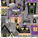 PREORDER! Hometown Halloween - per yard - by Kim Christopherson of Kimberbell for Maywood Studio - Black Hometown Houses - MAS9920-J - RebsFabStash