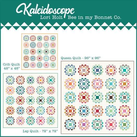 Variety of Quilt for Kaleidoscope Quilt Pattern Book by Lori Holt Features Bee Cross Stitch by Lori Holt for Riley Blake Designs at RebsFabStash