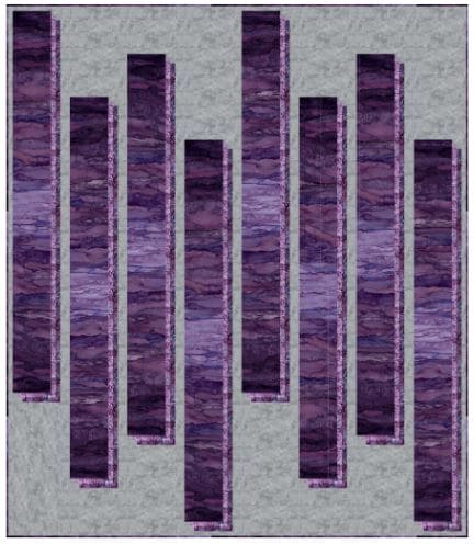 Stratify - Quilt PATTERN - by Patti Carey of Patti's Patchwork - features Bliss Ombre Ensemble by Northcott - Amethyst and Gray - RebsFabStash