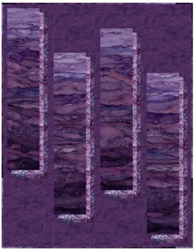 Stratify - Quilt PATTERN - by Patti Carey of Patti's Patchwork - features Bliss Ombre Ensemble by Northcott - Amethyst - RebsFabStash