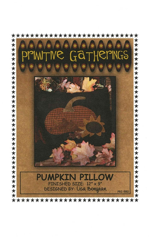 Pumpkin Pillow- Mini pattern- Primitive Gatherings by Lisa Bongean -Primitive, Wool Applique, precut friendly #550 - RebsFabStash