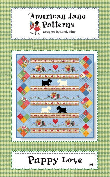 Puppy Love - PATTERN - American Jane Patterns - Designed by Sandy Klop - 32" x 35" - PAT-403