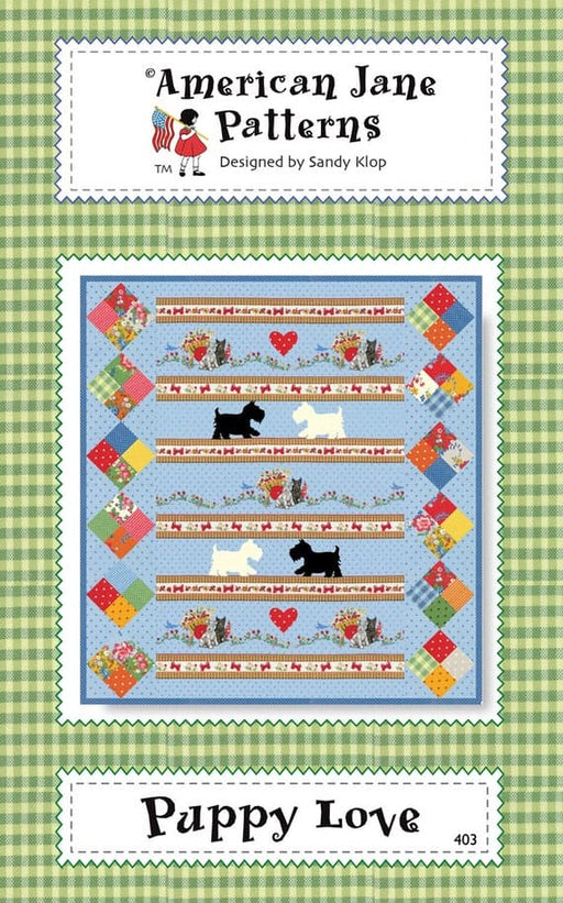 Puppy Love - PATTERN - American Jane Patterns - Designed by Sandy Klop - 32" x 35" - PAT-403-Patterns-RebsFabStash