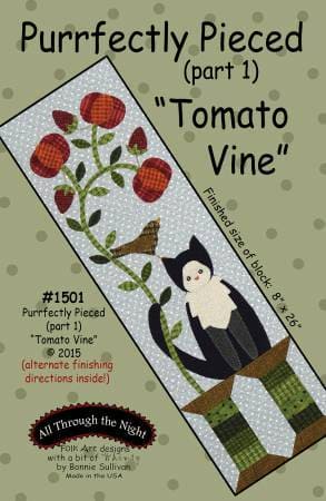 Purrfectly Pieced - Block of the Month Quilt Pattern - Bonnie Sullivan - Complete Set 5 blocks - Flannel or Wool Applique - Bonus projects!! - RebsFabStash