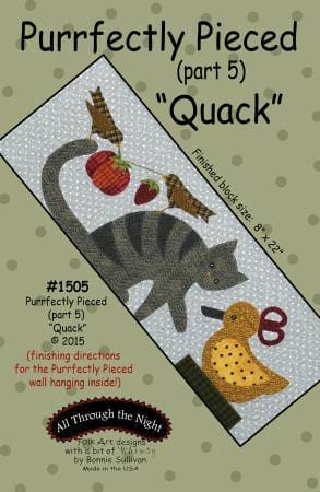 Purrfectly Pieced - Block of the Month Quilt Pattern - Bonnie Sullivan - Complete Set 5 blocks - Flannel or Wool Applique - Bonus projects!! - RebsFabStash