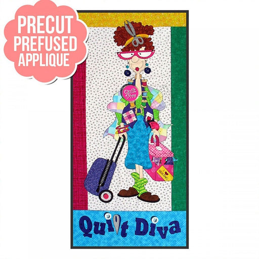 Quilt Diva KIT - Includes pattern and applique pieces precut and prefused! - Wall hanging or Quilt Pattern by Amy Bradley Designs - RebsFabStash